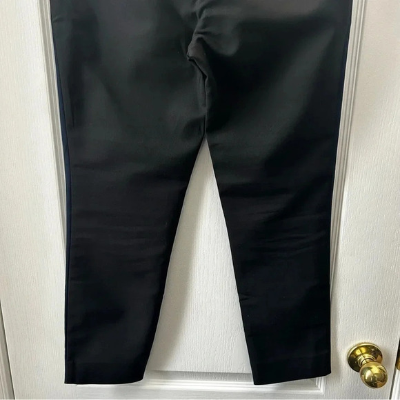 Rickis Ankle Cropped Slim Fit Pants Black Navy Blue Tuxedo Side Stripe Size 2 - Picture 10 of 15